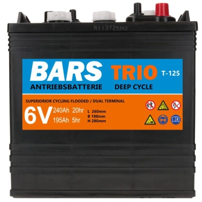 Bars TRIO Deep Cycle 6V 240Ah Dual Terminal T-125 (260*180*280)
